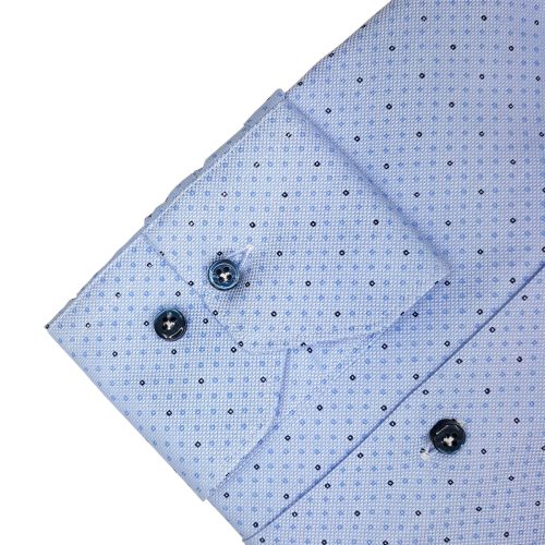 Dettaglio camicia in cotone da uomo modello "Graziani" - Camiceria Artigiana Nino Castello